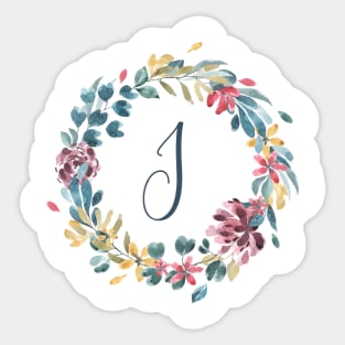 Floral Monogram I Colorful Full Blooms Sticker